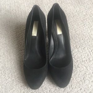 Ralph Lauren suede block heel pumps